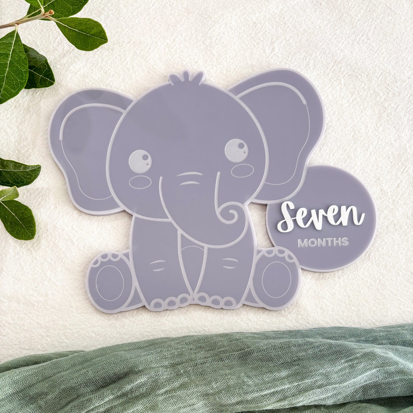 Elephant Baby Milestone Photo Sign - Photo Prop - Baby Sign