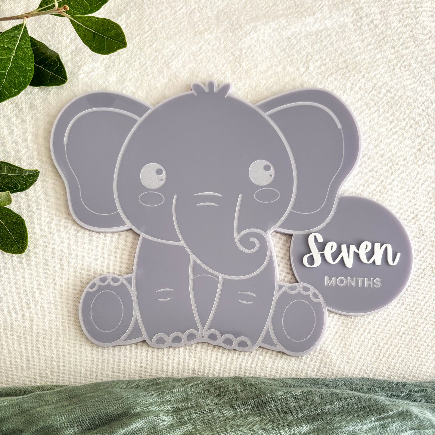 Elephant Baby Milestone Photo Sign - Photo Prop - Baby Sign