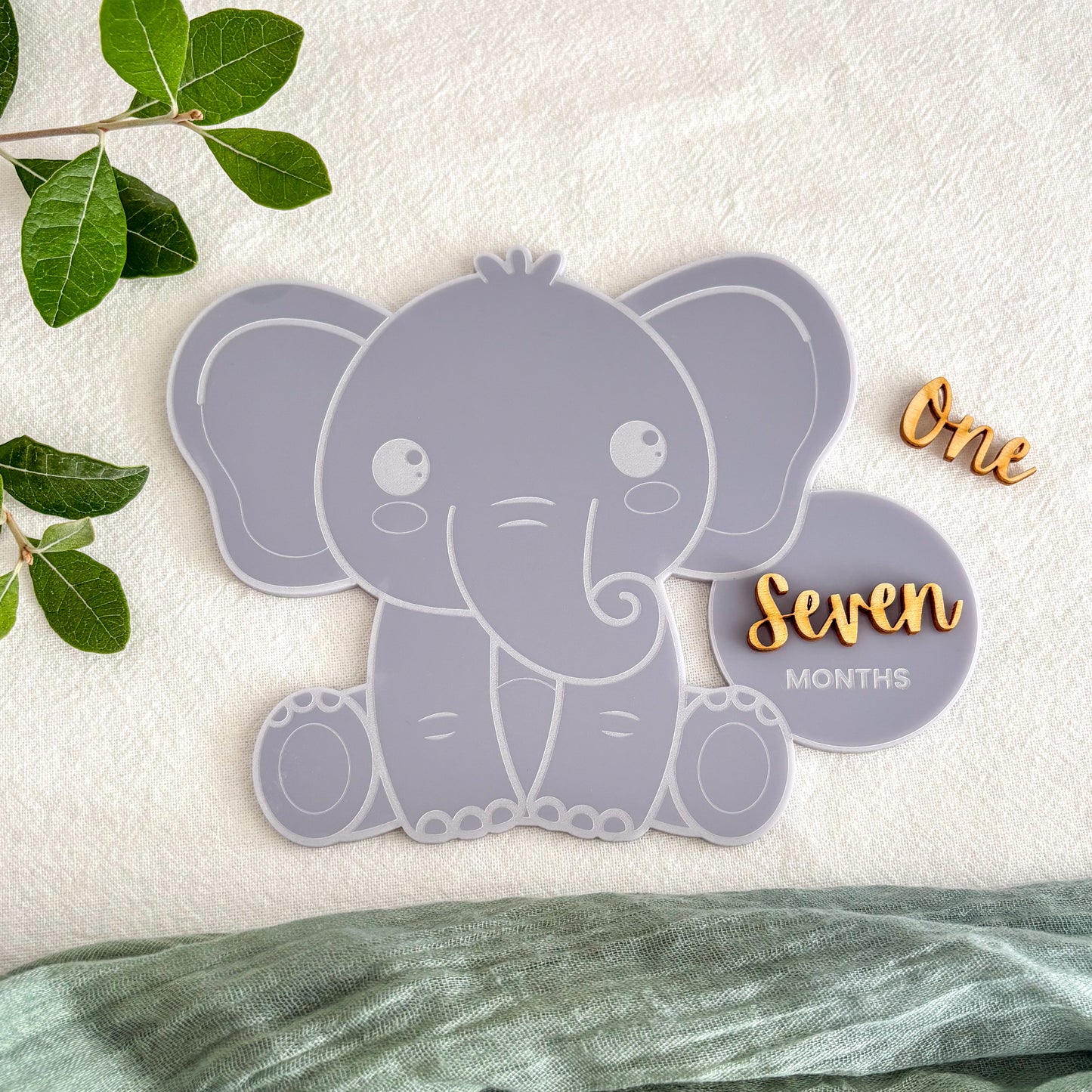 Elephant Baby Milestone Photo Sign - Photo Prop - Baby Sign