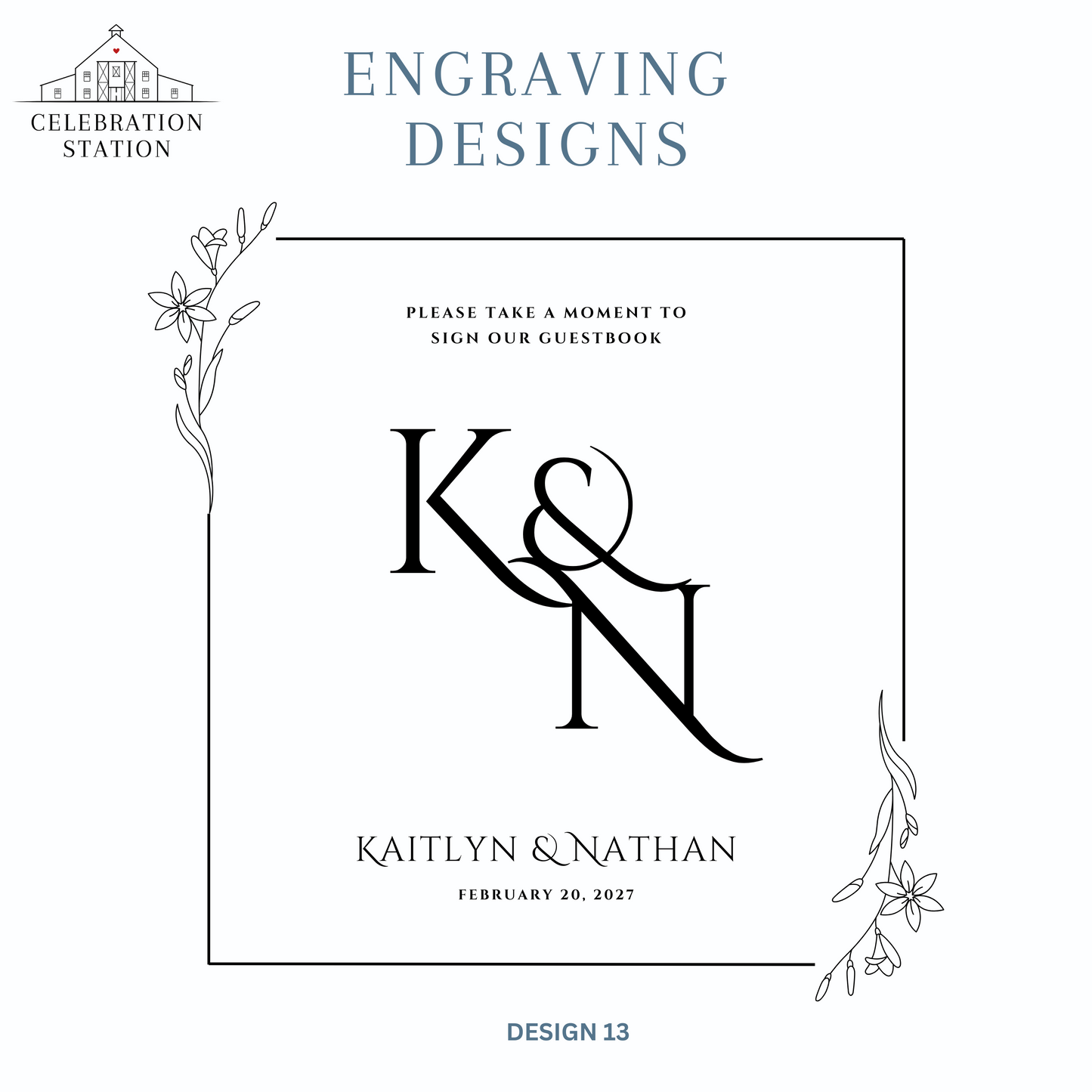 Laser Engraved Acrylic Guest Book or Photo Album for Wedding Engagement Party