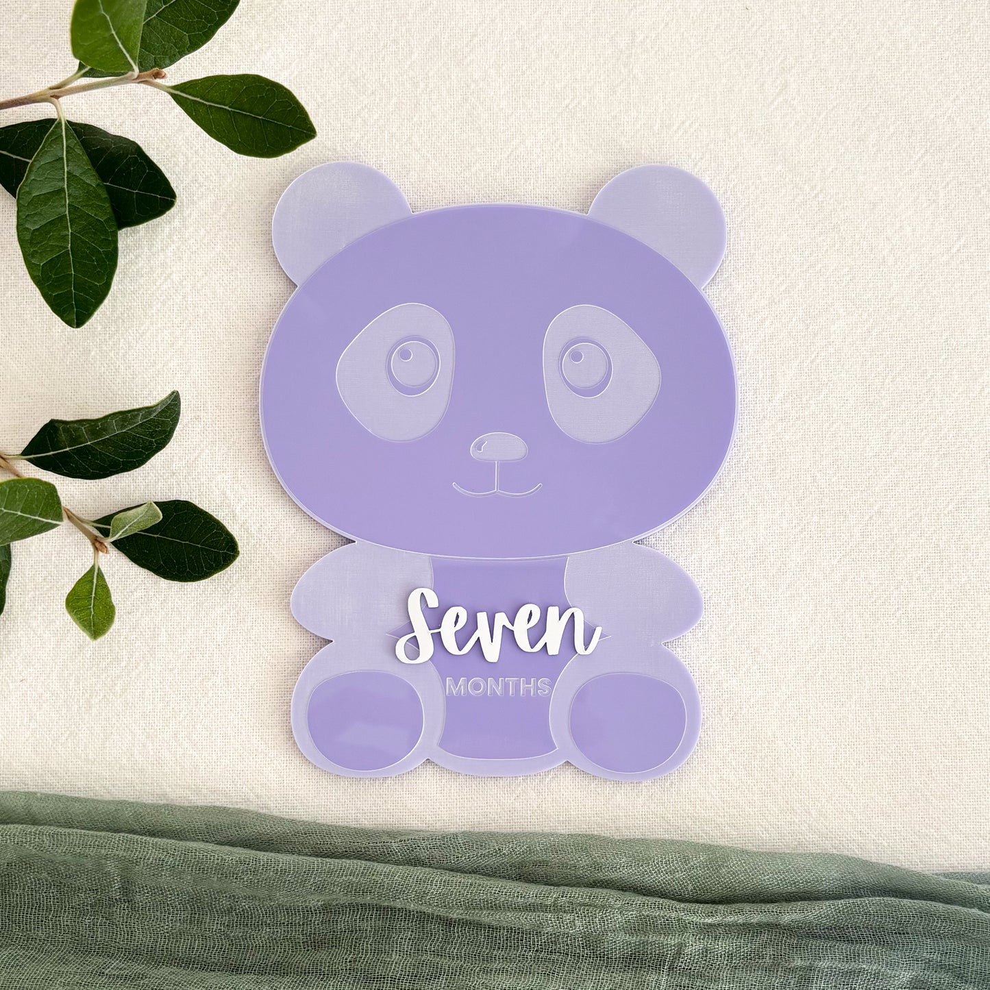 Panda Baby Milestone Photo Sign - Photo Prop - Baby Sign