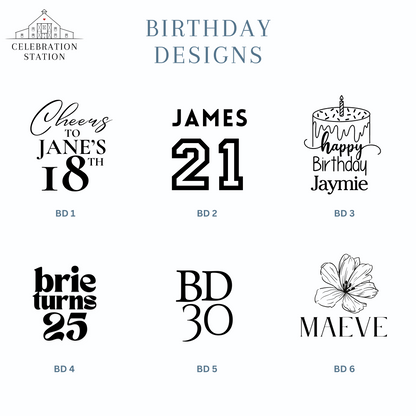 Engraved Birthday Shot Glass