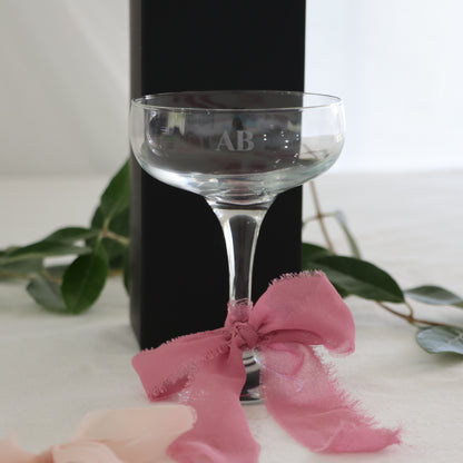 Engraved Champagne Cocktail Glass - Hens Gift - Birthday Gift - Initials
