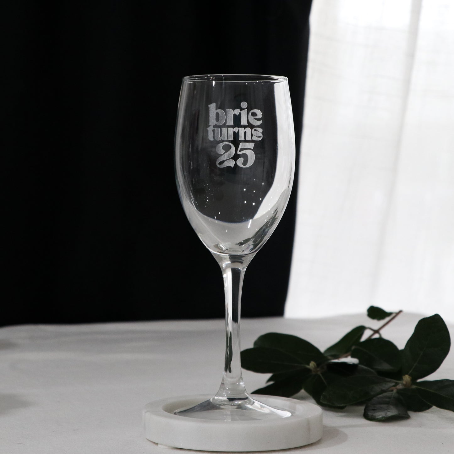 Engraved Birthday Wine Glass