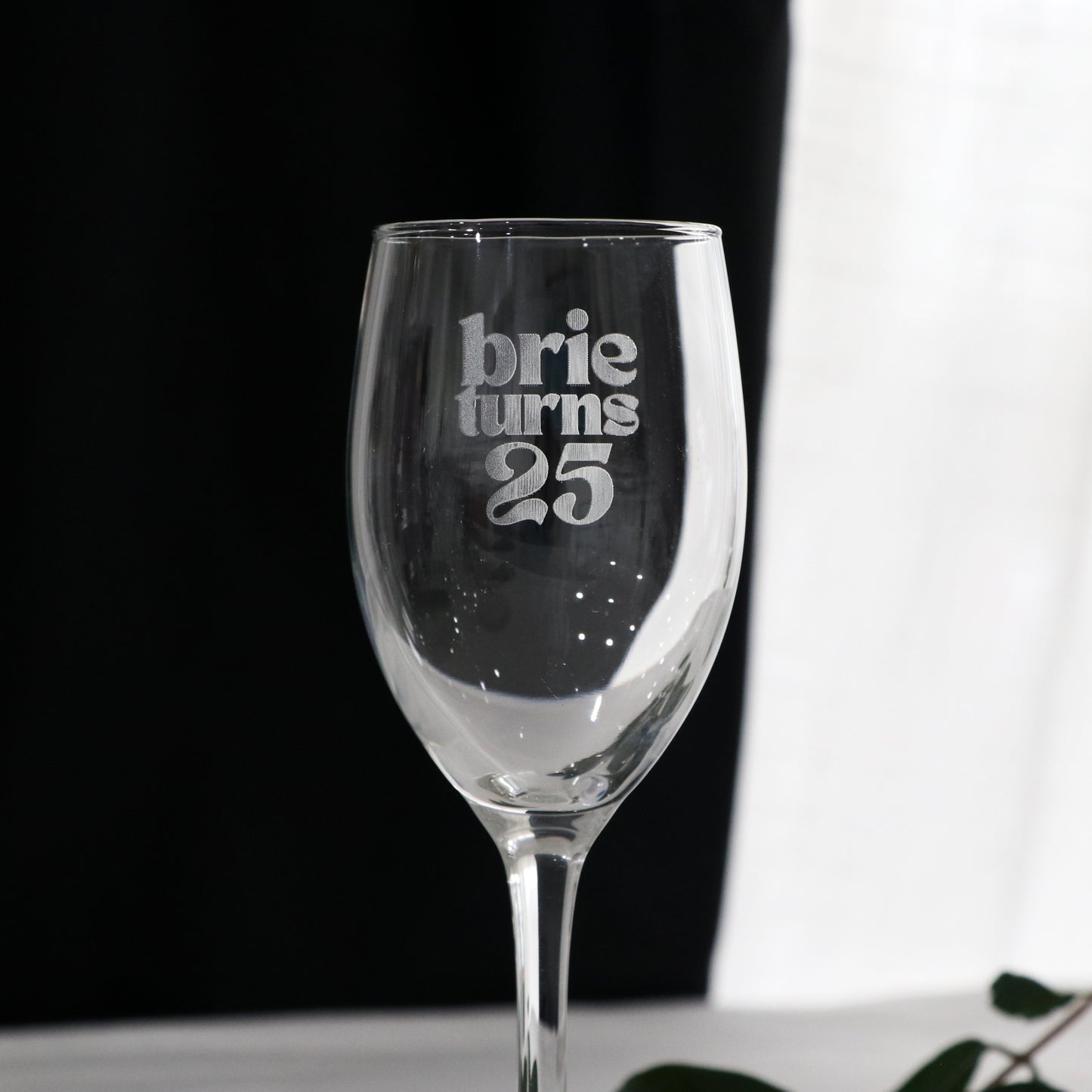 Engraved Birthday Wine Glass