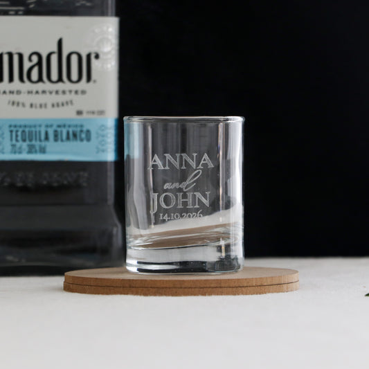 100 x Engraved Wedding Shot Glass Personalised