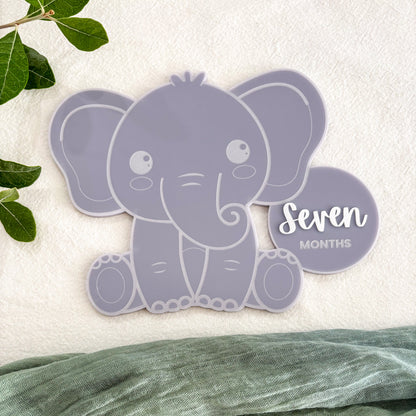Elephant Baby Milestone Photo Sign - Photo Prop - Baby Sign