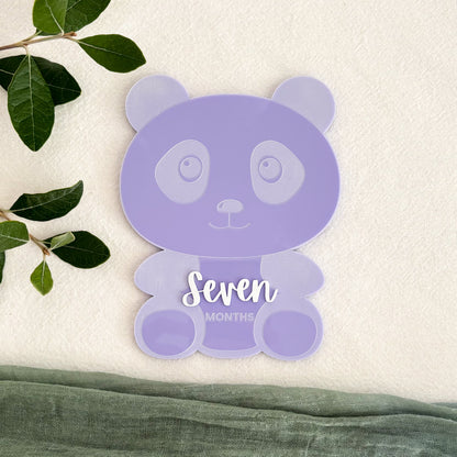 Panda Baby Milestone Photo Sign - Photo Prop - Baby Sign