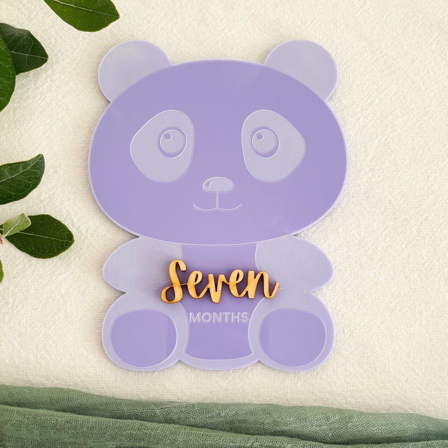 Panda Baby Milestone Photo Sign - Photo Prop - Baby Sign