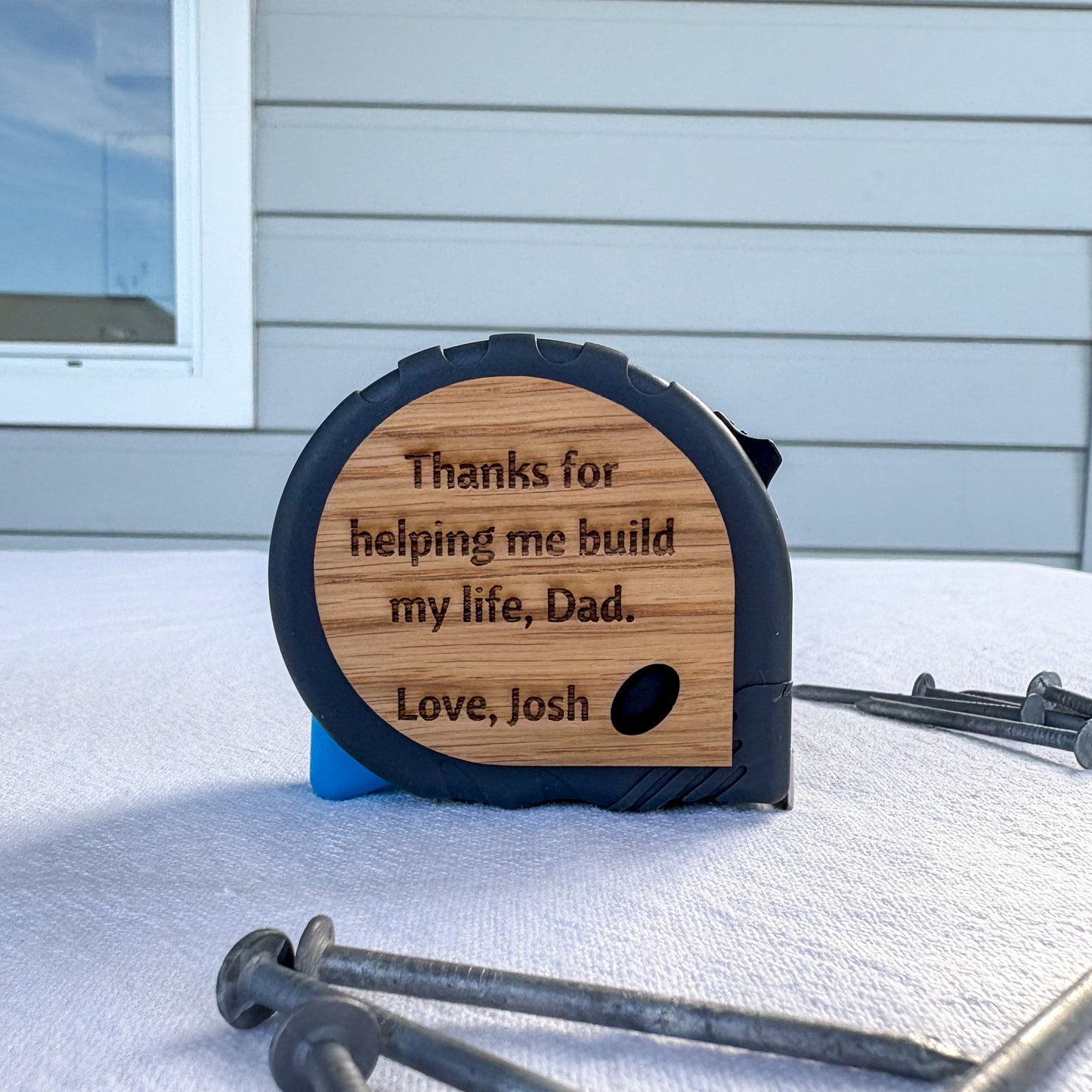 Personalised Tape Measure – Custom Engraved Father’s Day Gift for Dad, Birthday gift for Dad – Unique Keepsake for Handy Dads