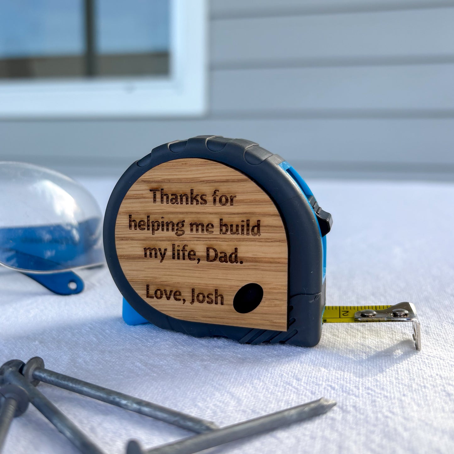 Personalised Tape Measure – Custom Engraved Father’s Day Gift for Dad, Birthday gift for Dad – Unique Keepsake for Handy Dads