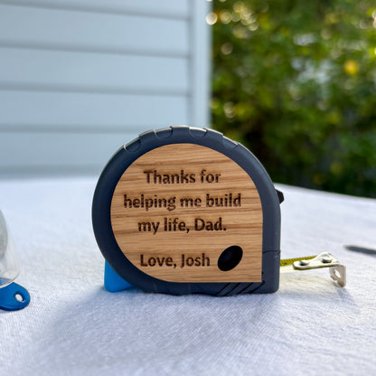 Personalised Tape Measure – Custom Engraved Father’s Day Gift for Dad, Birthday gift for Dad – Unique Keepsake for Handy Dads