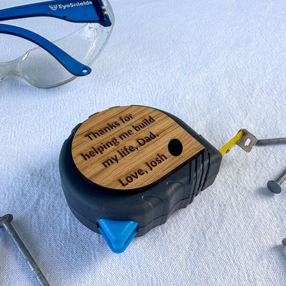 Personalised Tape Measure – Custom Engraved Father’s Day Gift for Dad, Birthday gift for Dad – Unique Keepsake for Handy Dads
