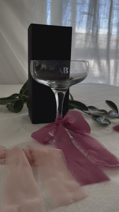 Engraved Champagne Cocktail Glass - Hens Gift - Birthday Gift - Initials